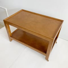 Karl Springer Two Tier Leather Duchess Low Telephone Table