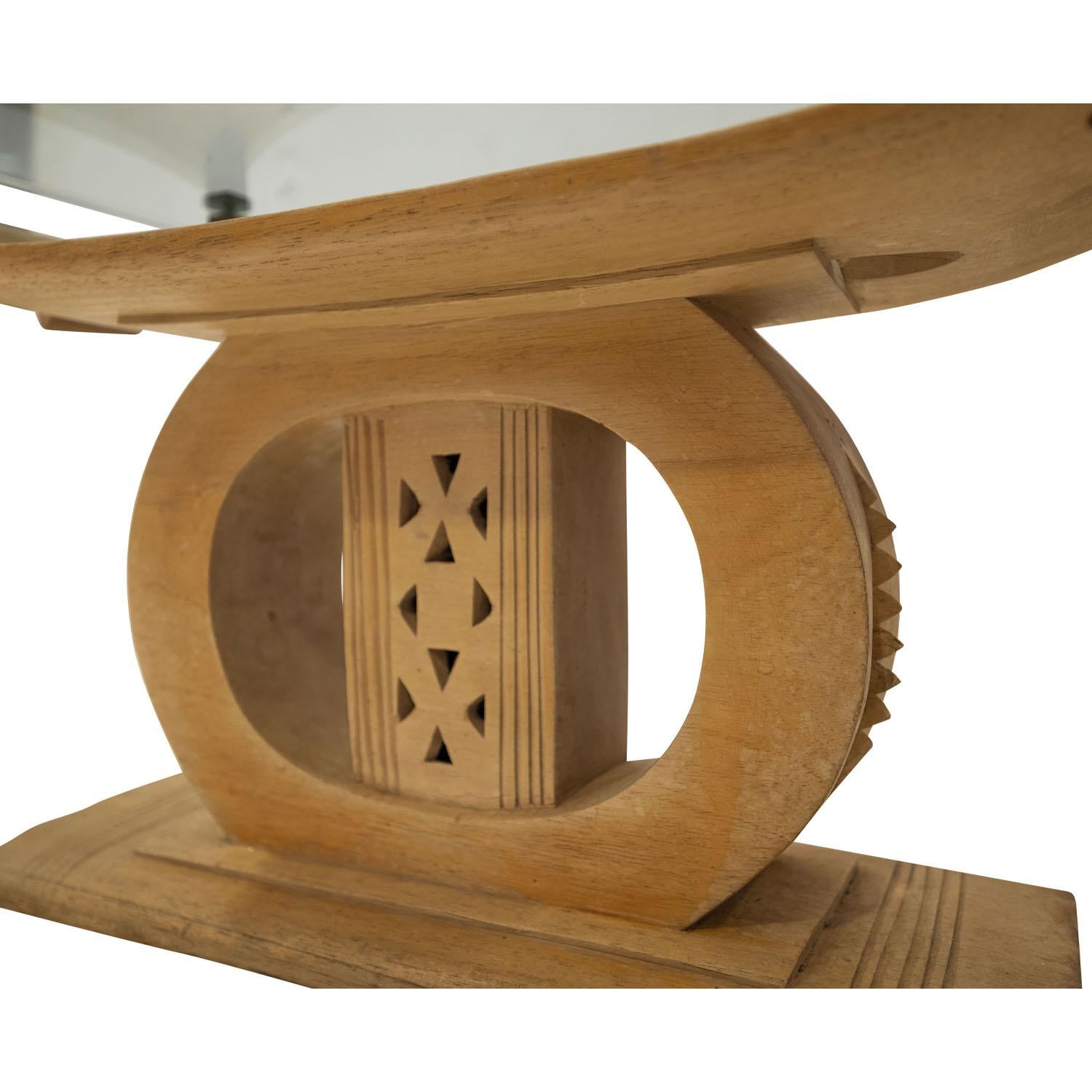 Karl Springer Unique Customized Hand Carved African Table, 1970s In Excellent Condition In New York, NY
