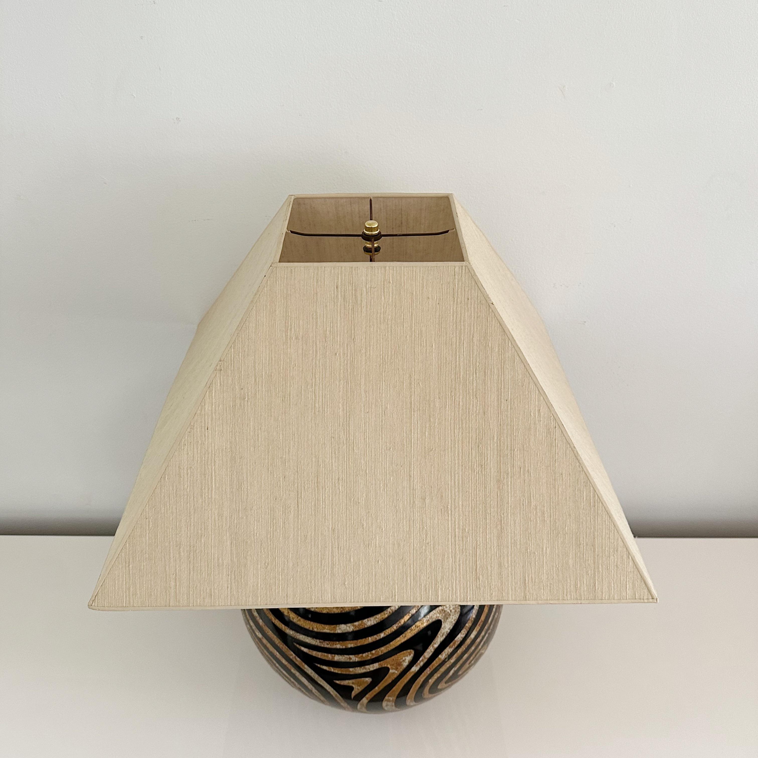 Karl Springer Vermicelli Ball Lamp, Coromandel Circa 1979 For Sale 2