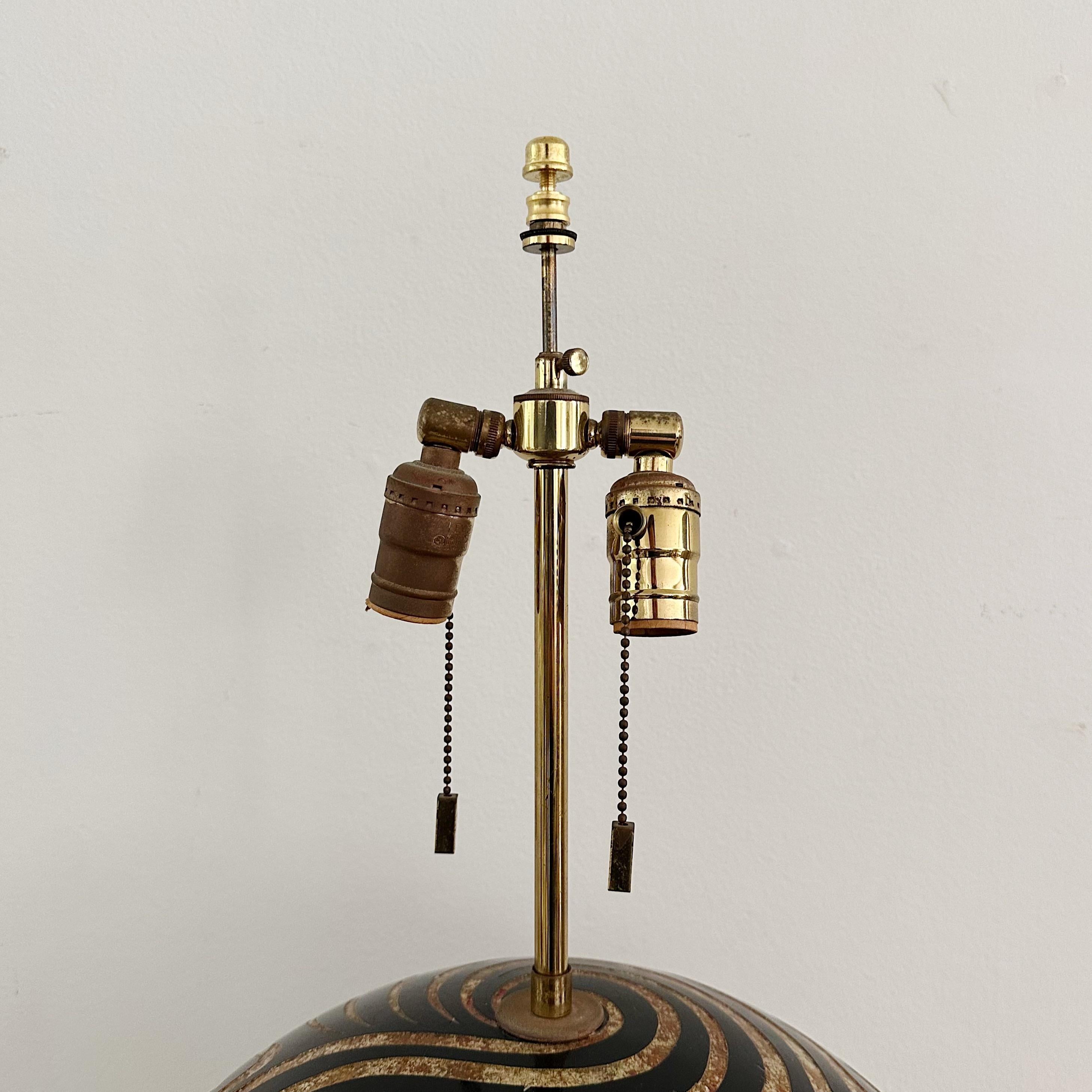 American Karl Springer Vermicelli Ball Lamp, Coromandel Circa 1979 For Sale