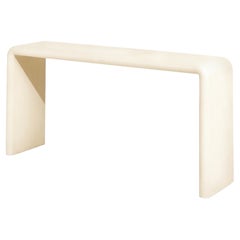 Karl Springer Waterfall Console Table, Lizard Skin, 1992