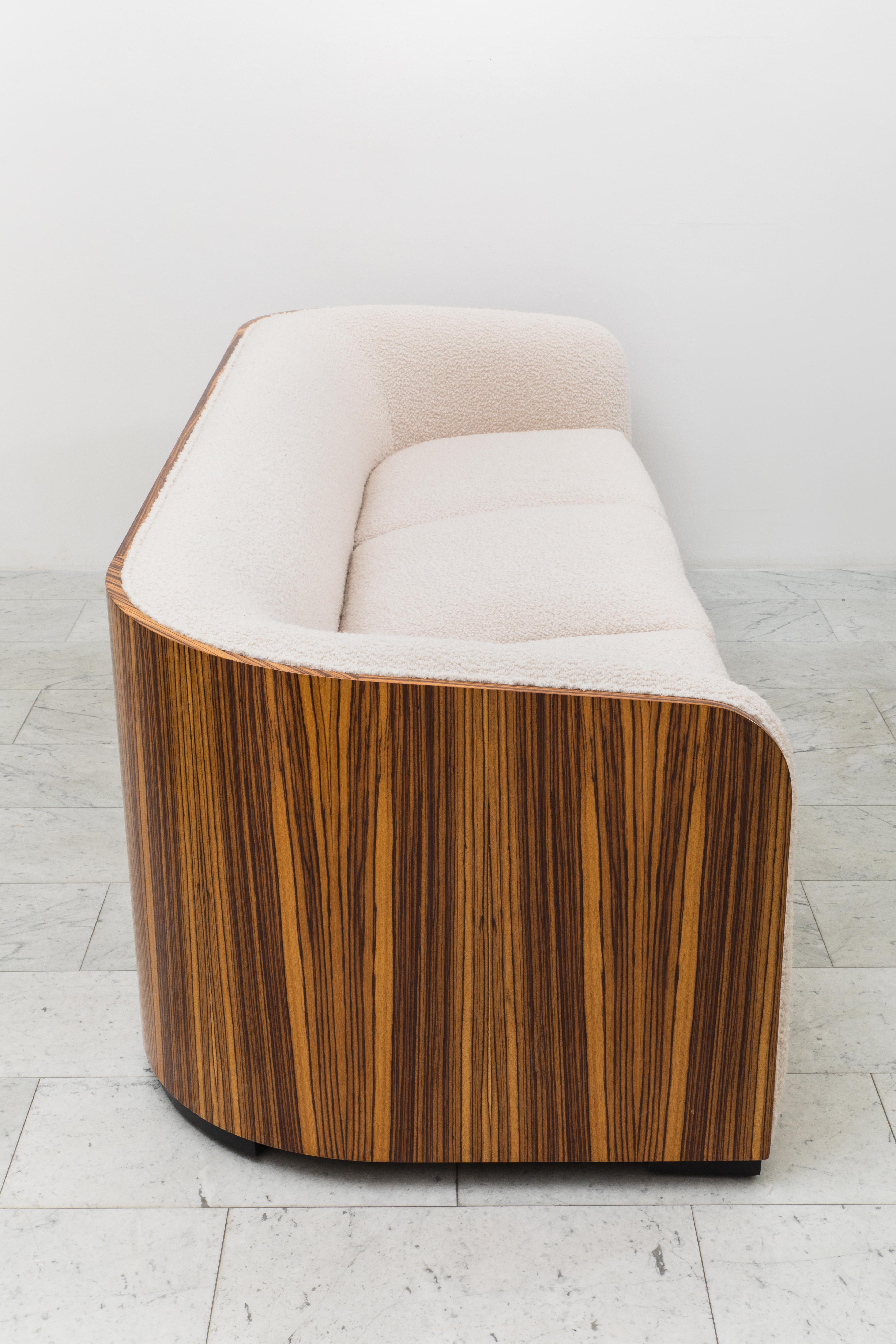 American Karl Springer, Zebrano Pullman Sofa, USA, c. 1980