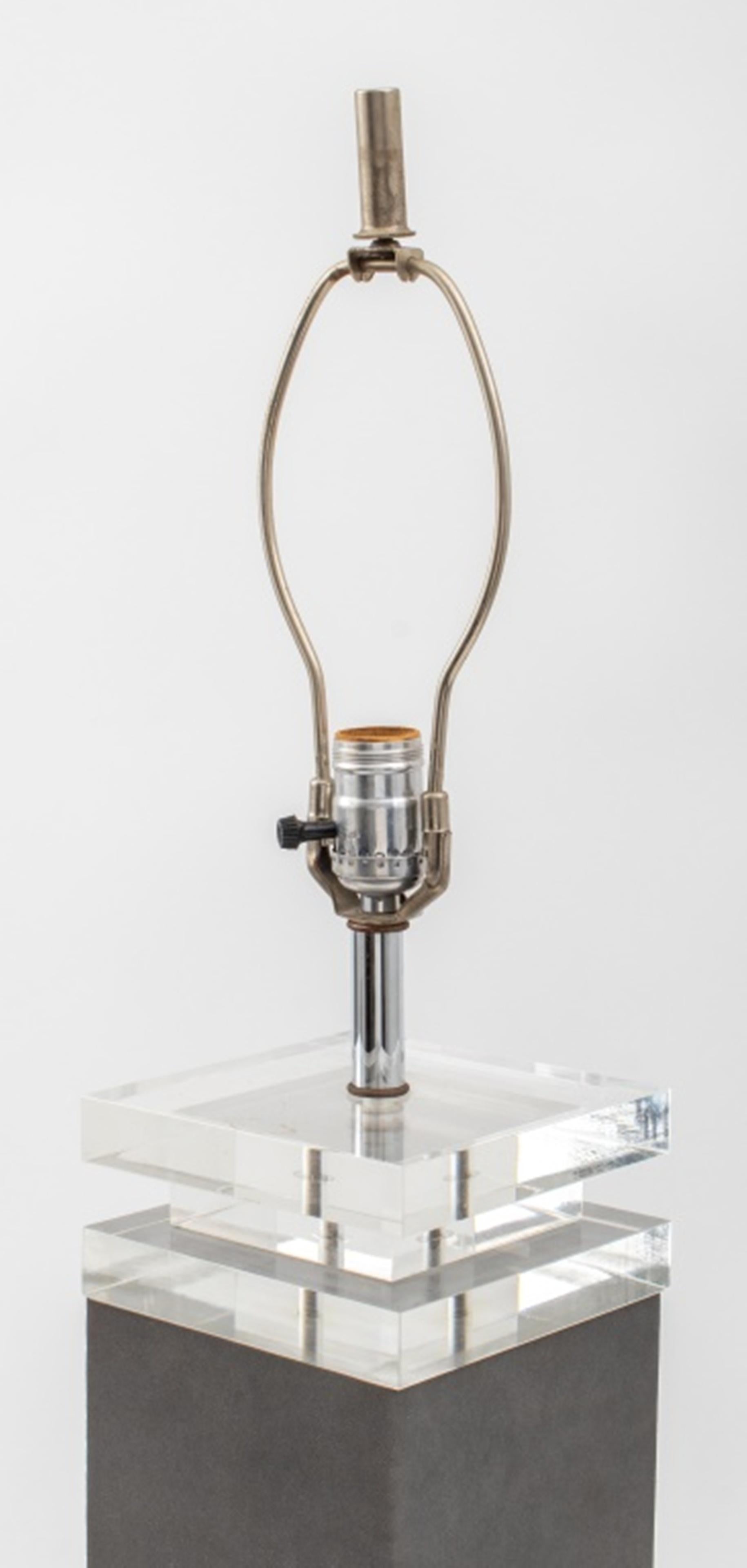 Karl Sringer Modern Lucite Table Lamps, Pr 1