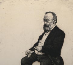 Gottfried Keller, Moderne Radierung von Karl Stauffer-Bern