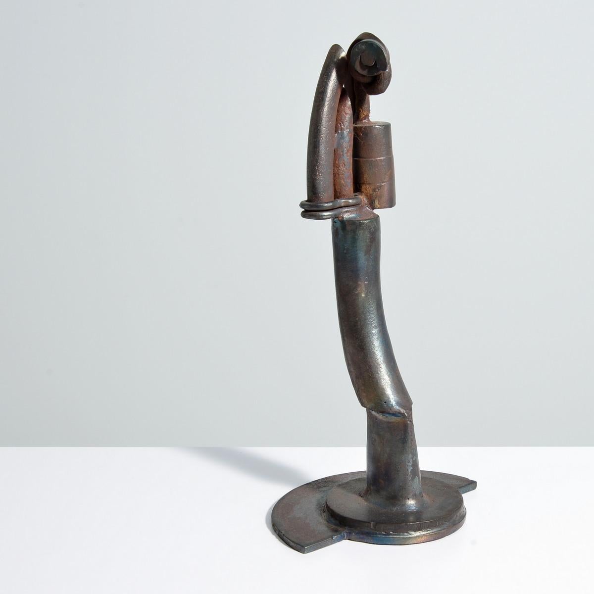 Karl Stirner Abstract Brutalist Bronze Sculpture, 19.75