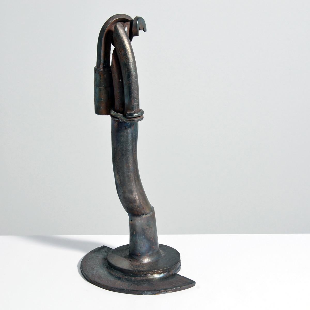 Karl Stirner Abstract Brutalist Bronze Sculpture, 19.75