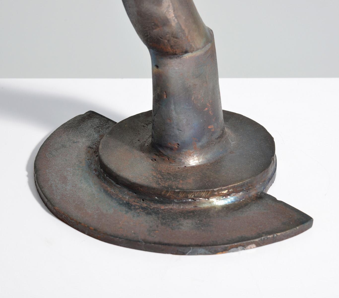 Karl Stirner Abstract Brutalist Bronze Sculpture, 19.75