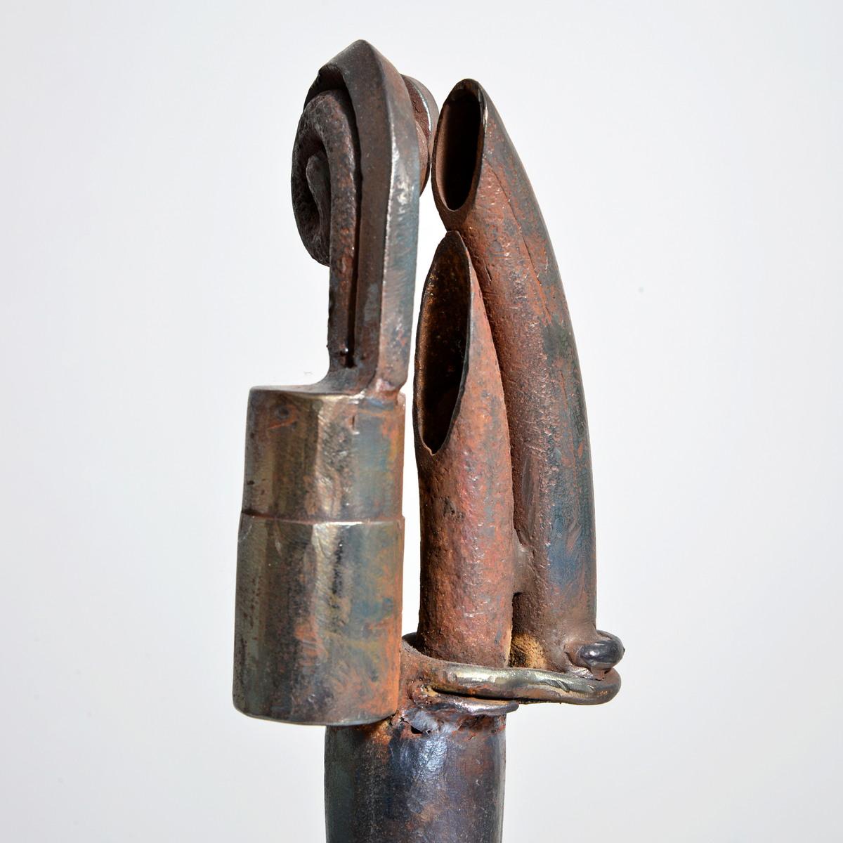 Karl Stirner Abstract Brutalist Bronze Sculpture, 19.75