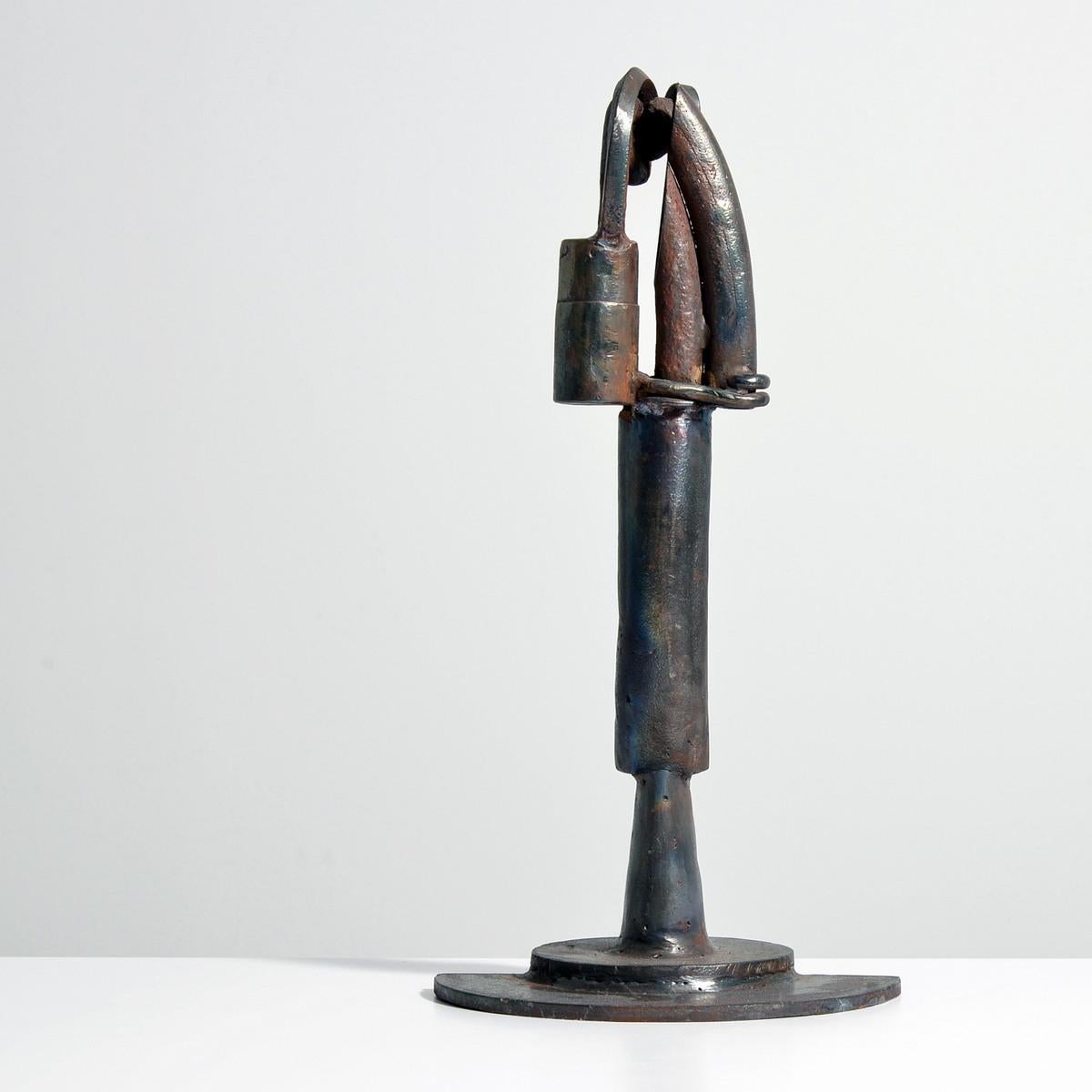 Karl Stirner Scultura astratta brutalista in bronzo, 19.75 "H.