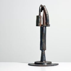 Karl Stirner Abstract Brutalist Bronze Sculpture, 19.75"H