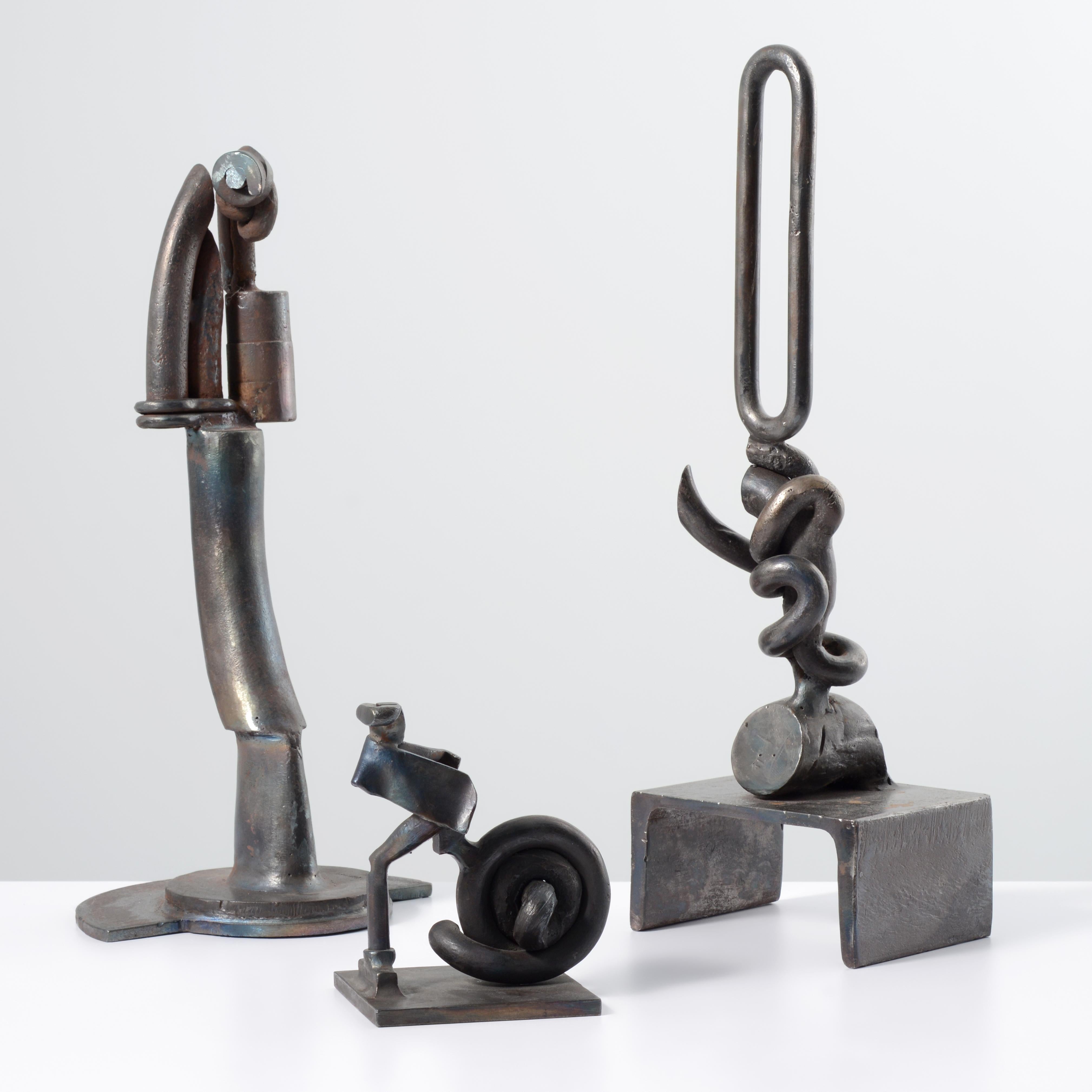 Karl Stirner Abstract Brutalist Bronze Sculptures, Priced Each For Sale 11