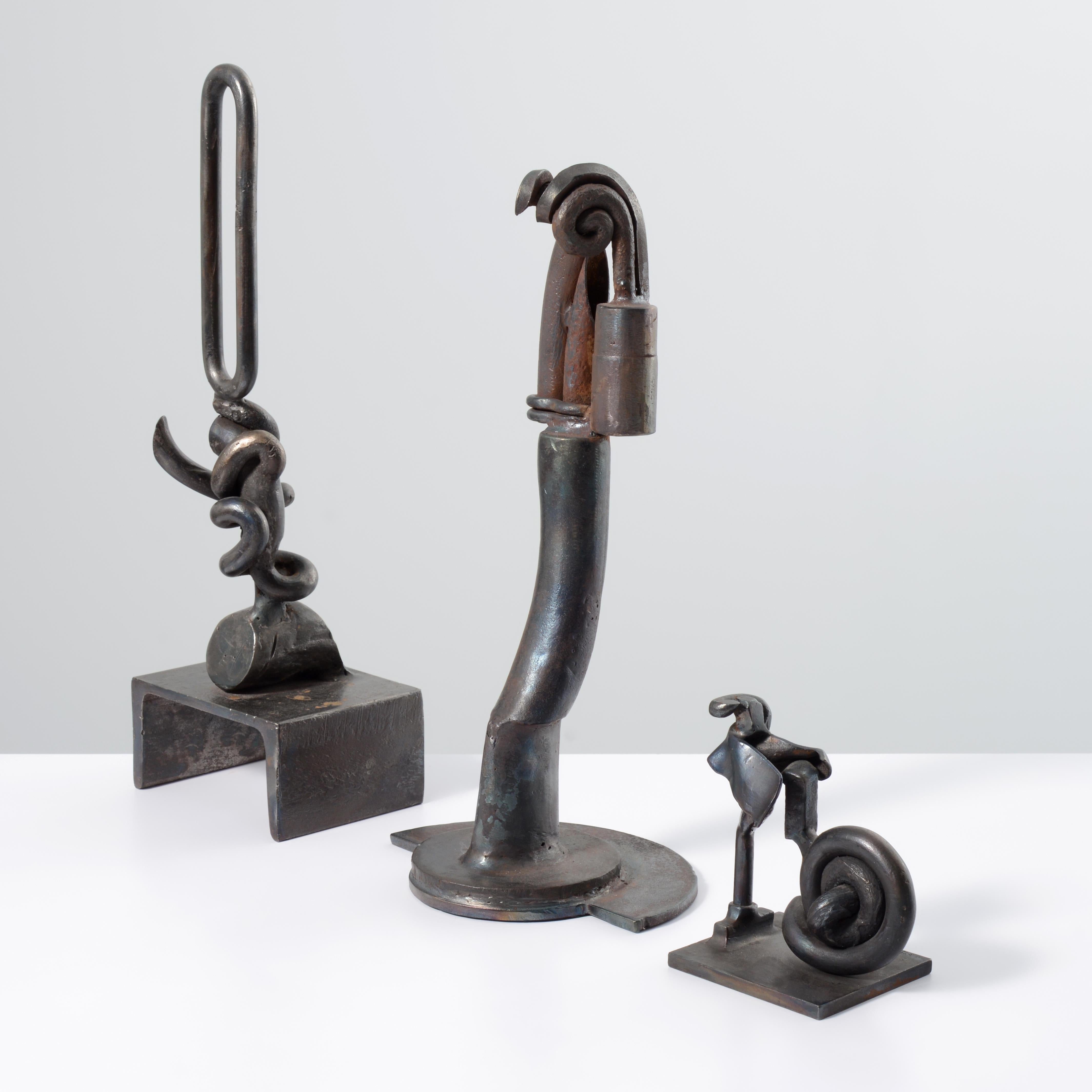 Karl Stirner Abstract Brutalist Bronze Sculptures, Priced Each For Sale 12