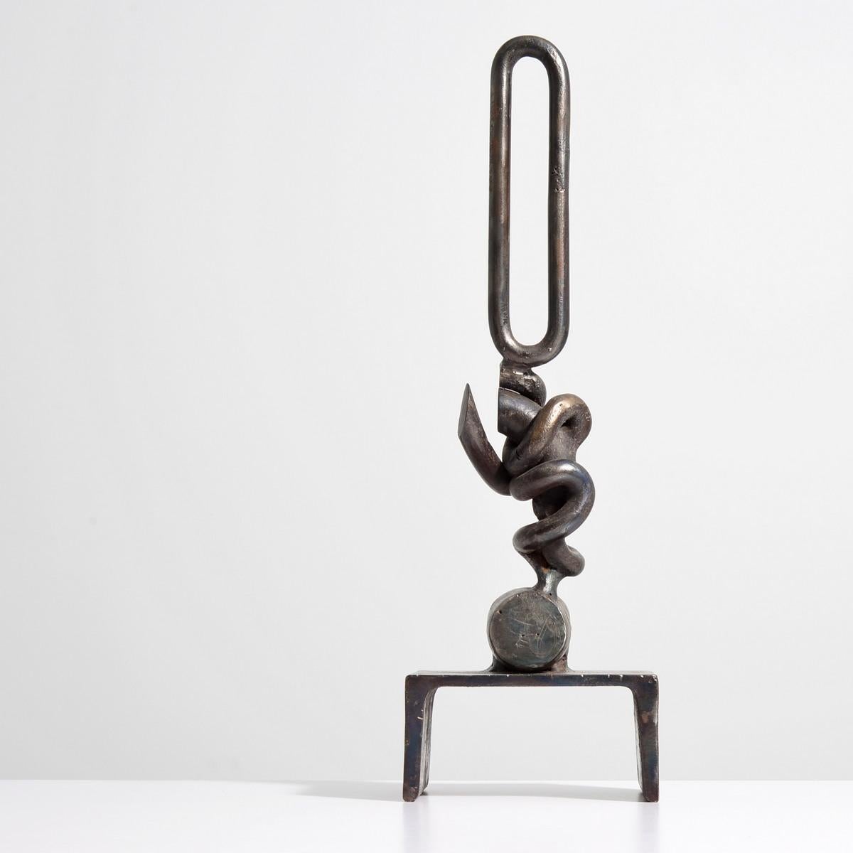 Additional Information: Karl Stirner's works are inspired by other well known contemporaries... Harry Bertoia, Abbott Pattison,  and James Bearden.  “Karl brought new life to metal that had been discarded, whether from Bethlehem Steel, shipwrecks,