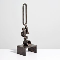Retro Karl Stirner Abstract Metal Sculpture