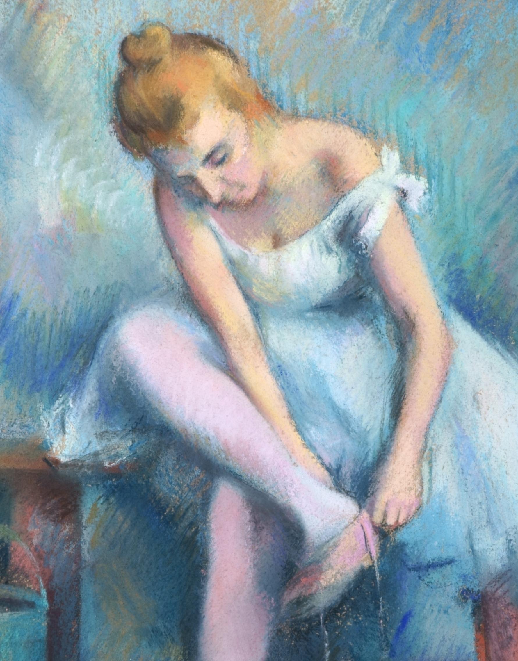 Ballerina in the dressing room - Painting by Karl Stohner