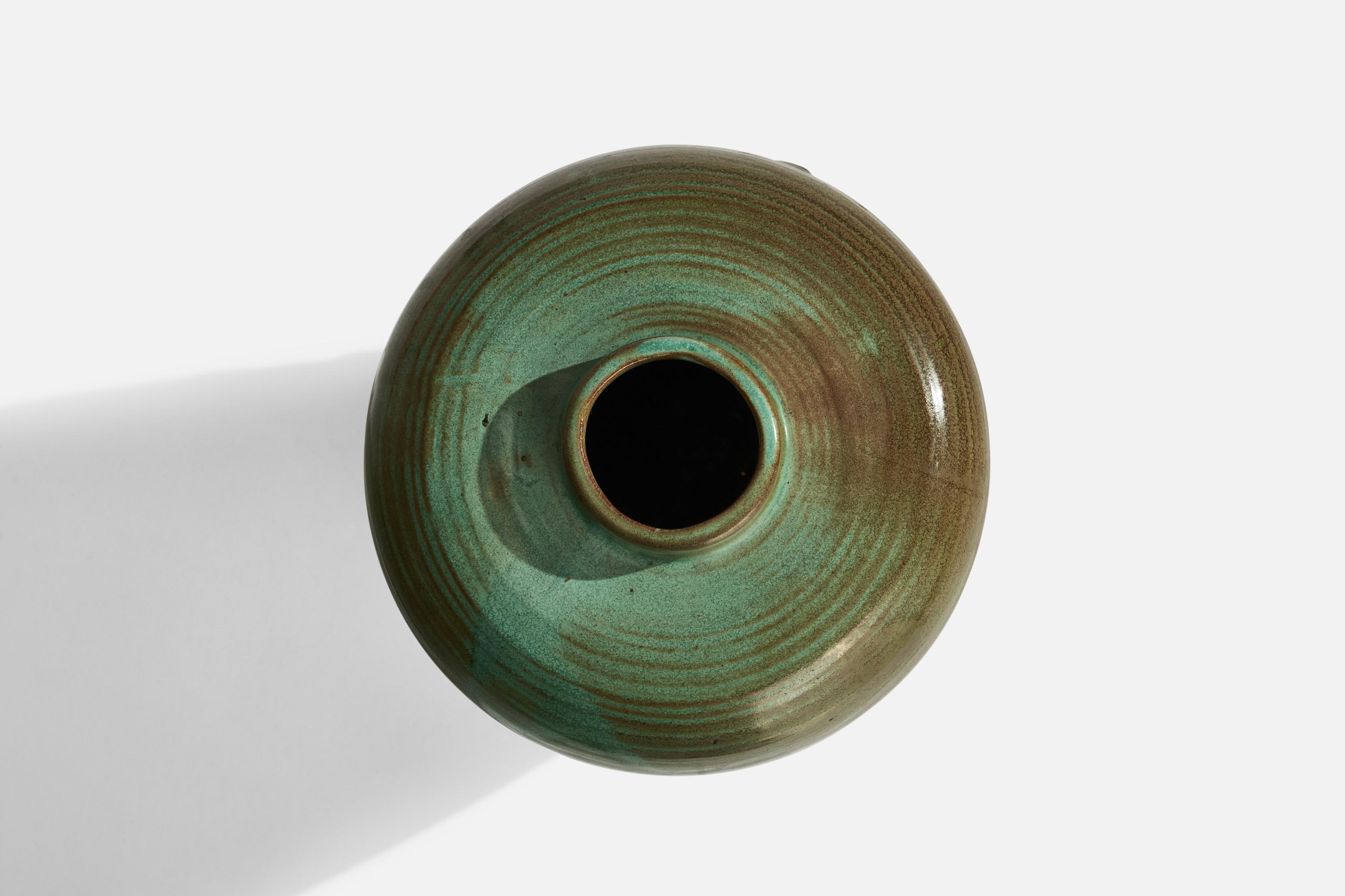 Karl Svensson Attribution, Vase, Ceramic, Sweden, 1930s For Sale 1