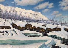Vårvinter II (Winter, Early Spring II), Oil on Board, C. 1909
