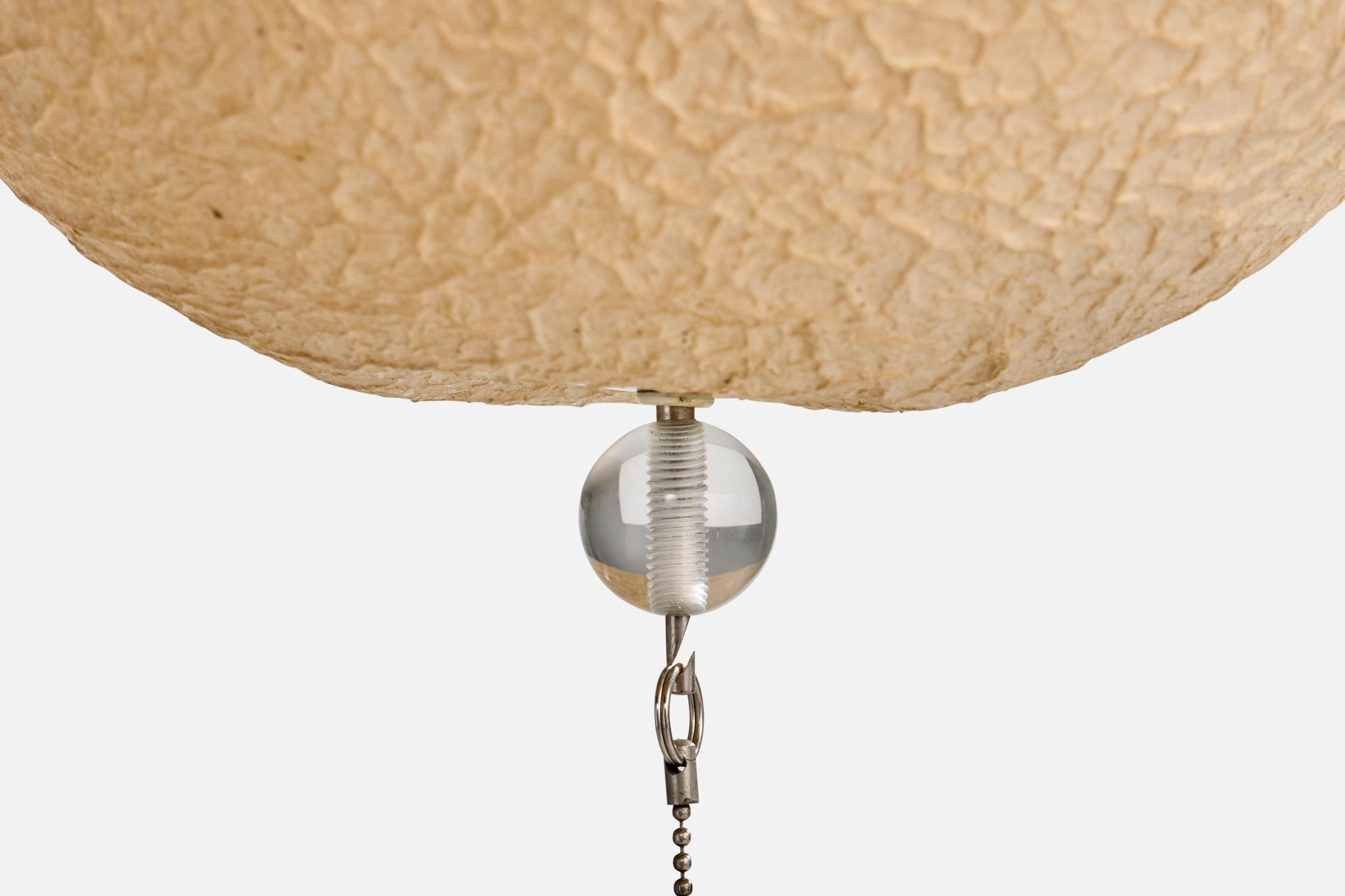 Karl Trabert Attribution, Adjustable Floor Lamp, Nickel, Paper, Germany, 1920s For Sale 6