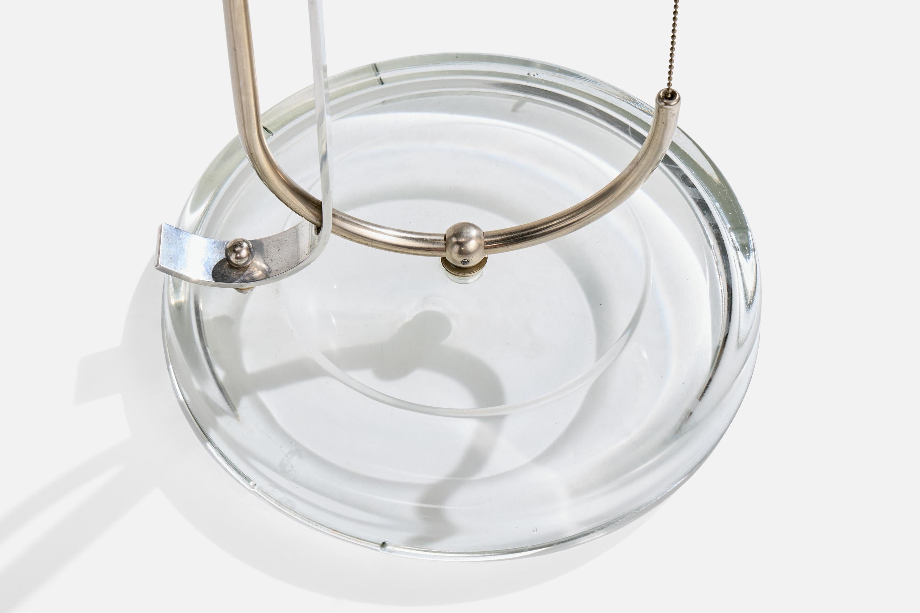 Karl Trabert Attribution, Adjustable Floor Lamp, Nickel, Paper, Germany, 1920s For Sale 9