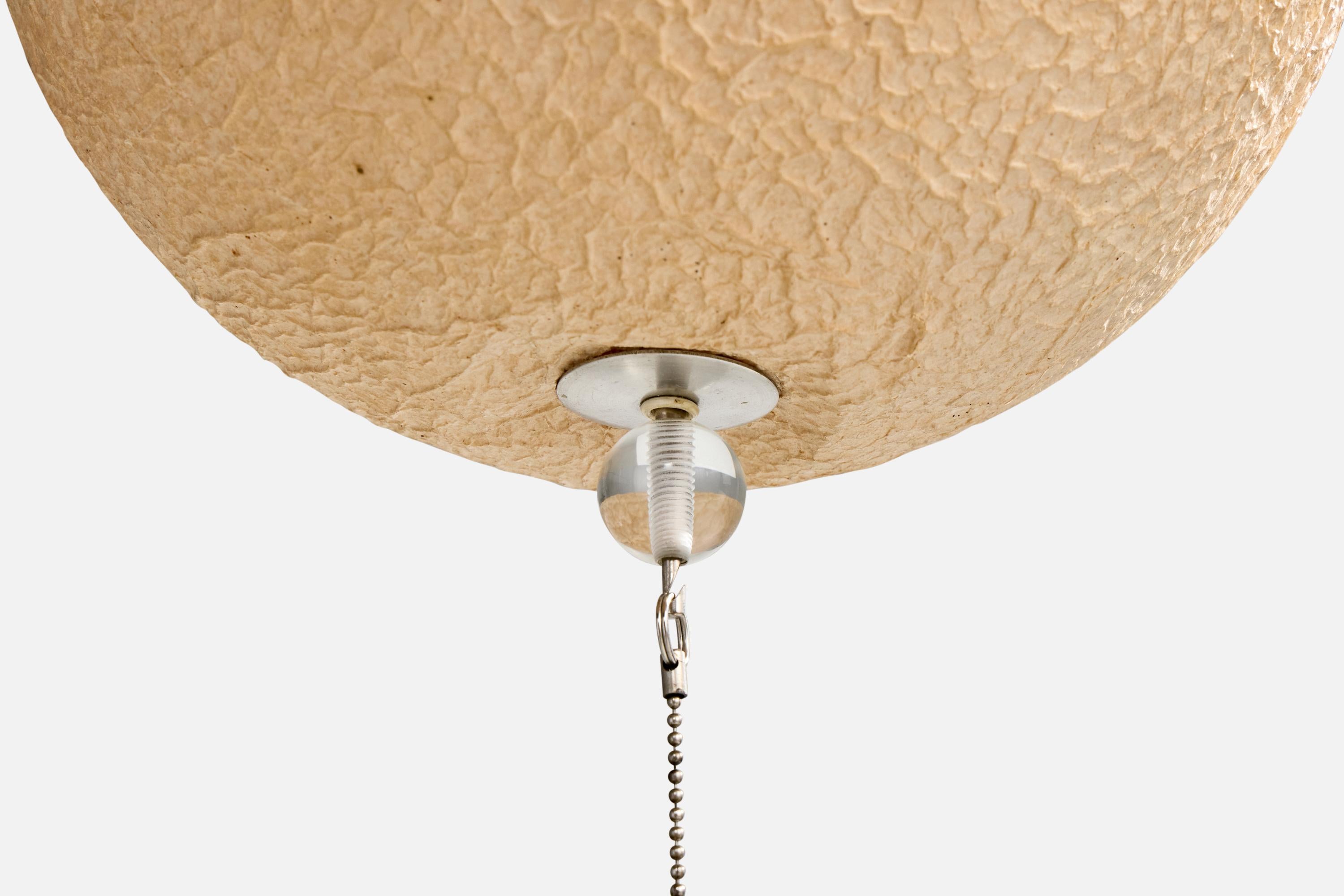 Karl Trabert Attribution, Adjustable Floor Lamp, Nickel, Paper, Germany, 1920s For Sale 5