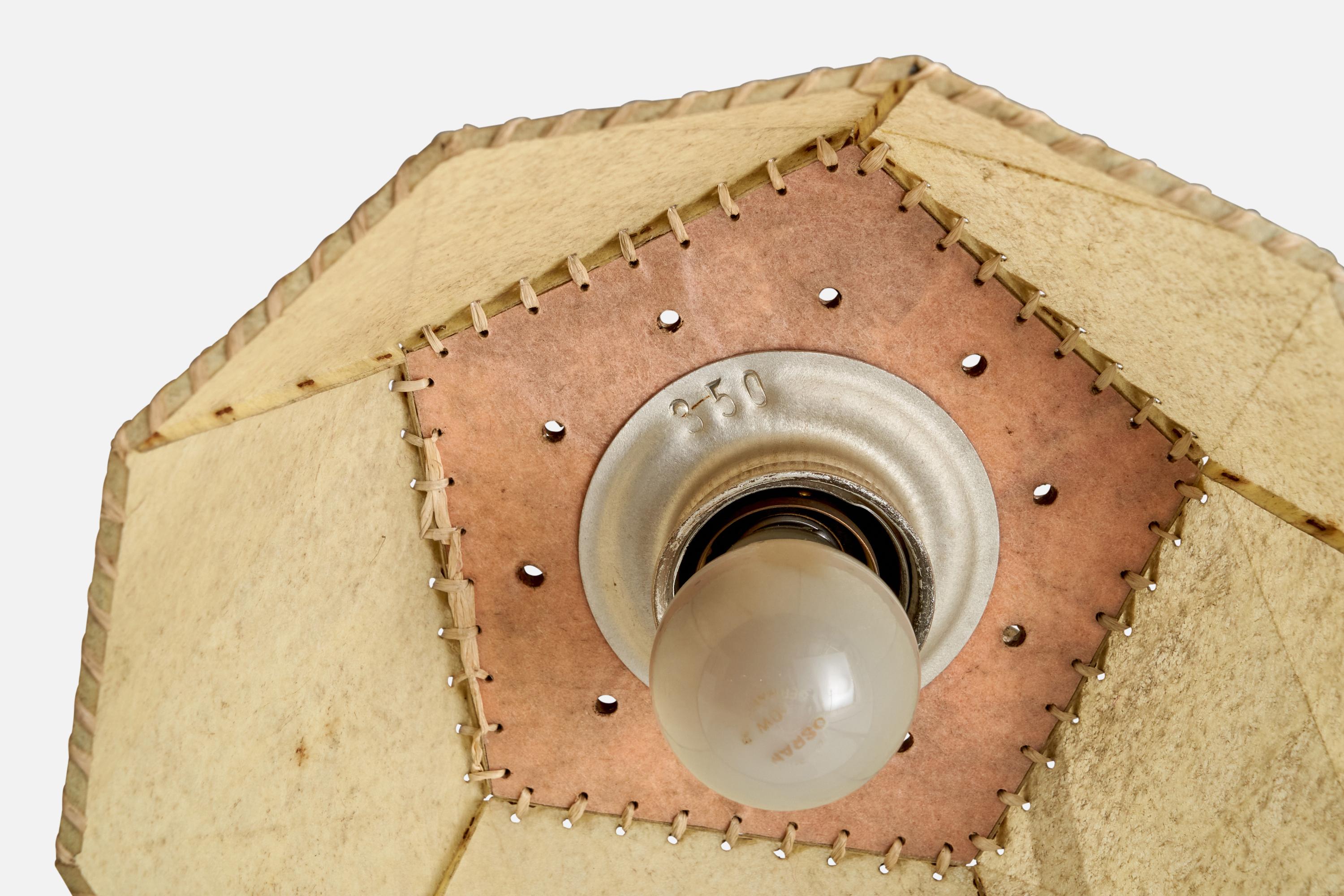 Karl Trabert, Diffuna Table Lamp, Nickel, Parchment Paper, Germany 1930s For Sale 5