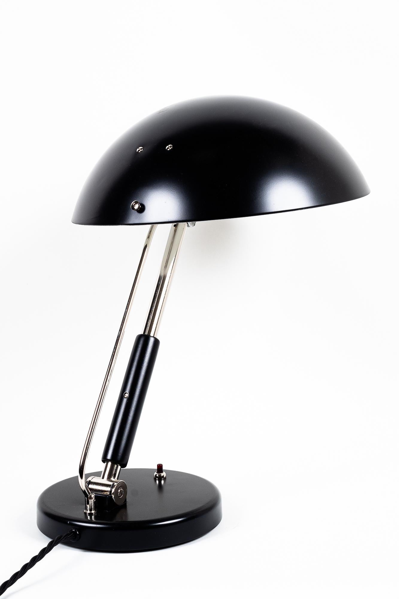 Blackened Karl Trabert Industrial Design Desk Lamp Around 1930s