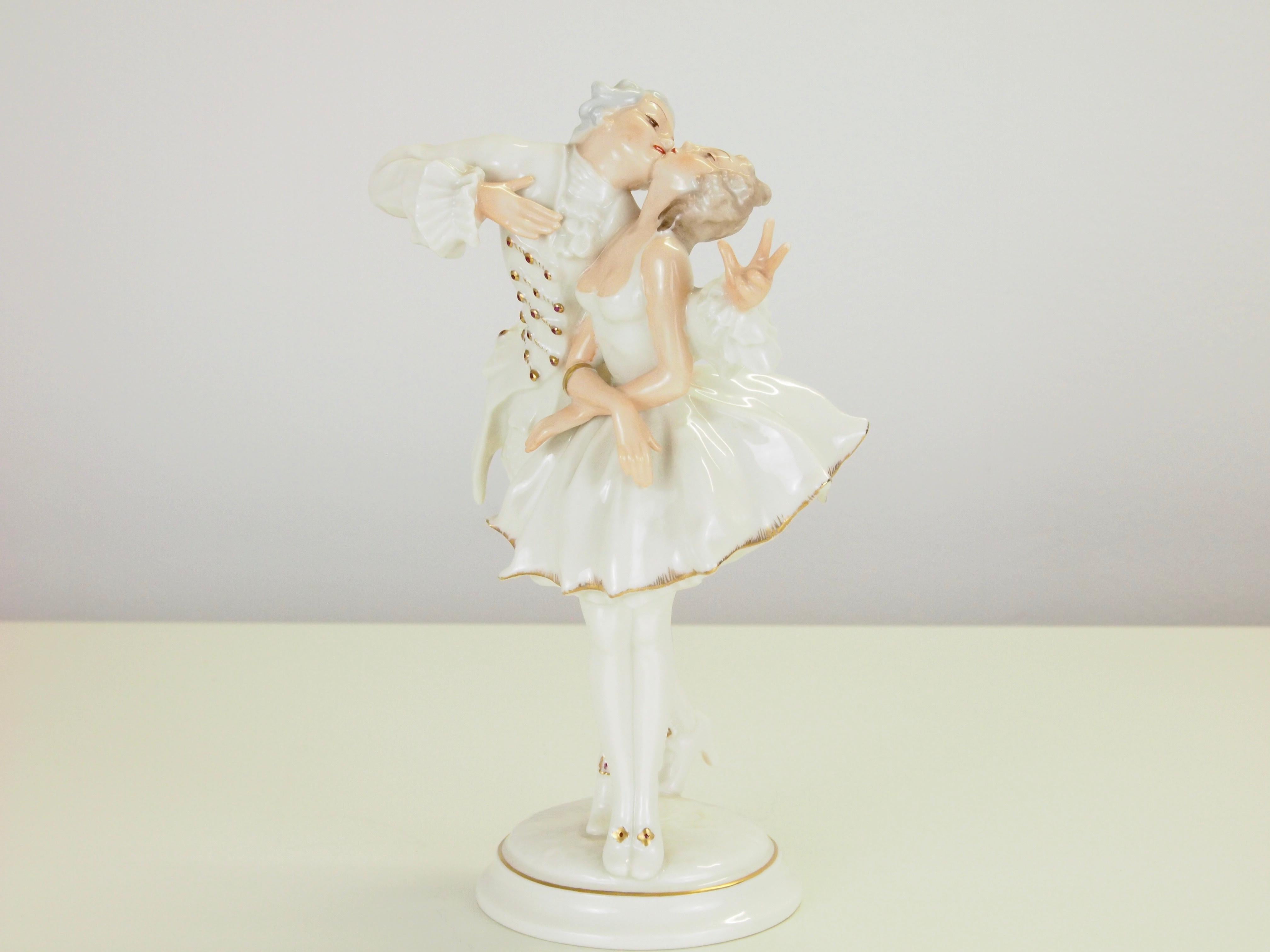 20th Century Karl Tutter for Hutschenreuther Selb Kunstabteiling Romantic Figurine For Sale