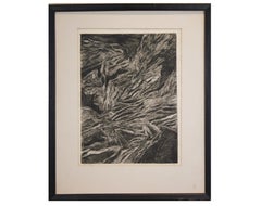 "Striations" Abstract Expressionist Etching