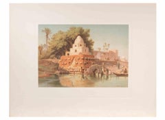Minaret auf dem Nile – Chromolithographie nach Karl Werner – 1881