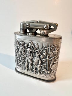 Karl Wieden German Silver Plated Repoussé Night Watch Cigar 420 Table Lighter