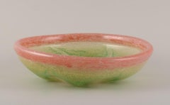 Karl Wiedmann for WMF, Germany. Large "Ikora" art glass bowl. Art Deco style.