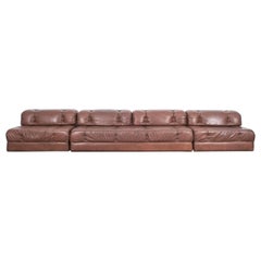 Karl Wittmann Atrium Sectional Sofa Chair Ensemble in Brown Leather, Austria