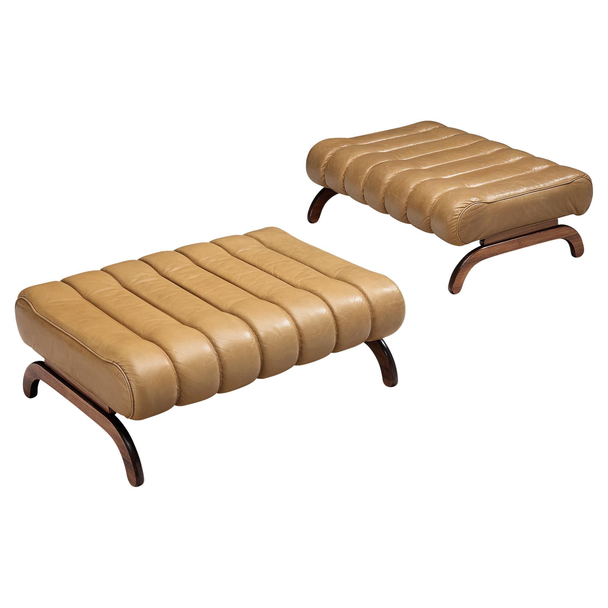 Karl Wittmann Pair of ‘Independence’ Benches in Leather