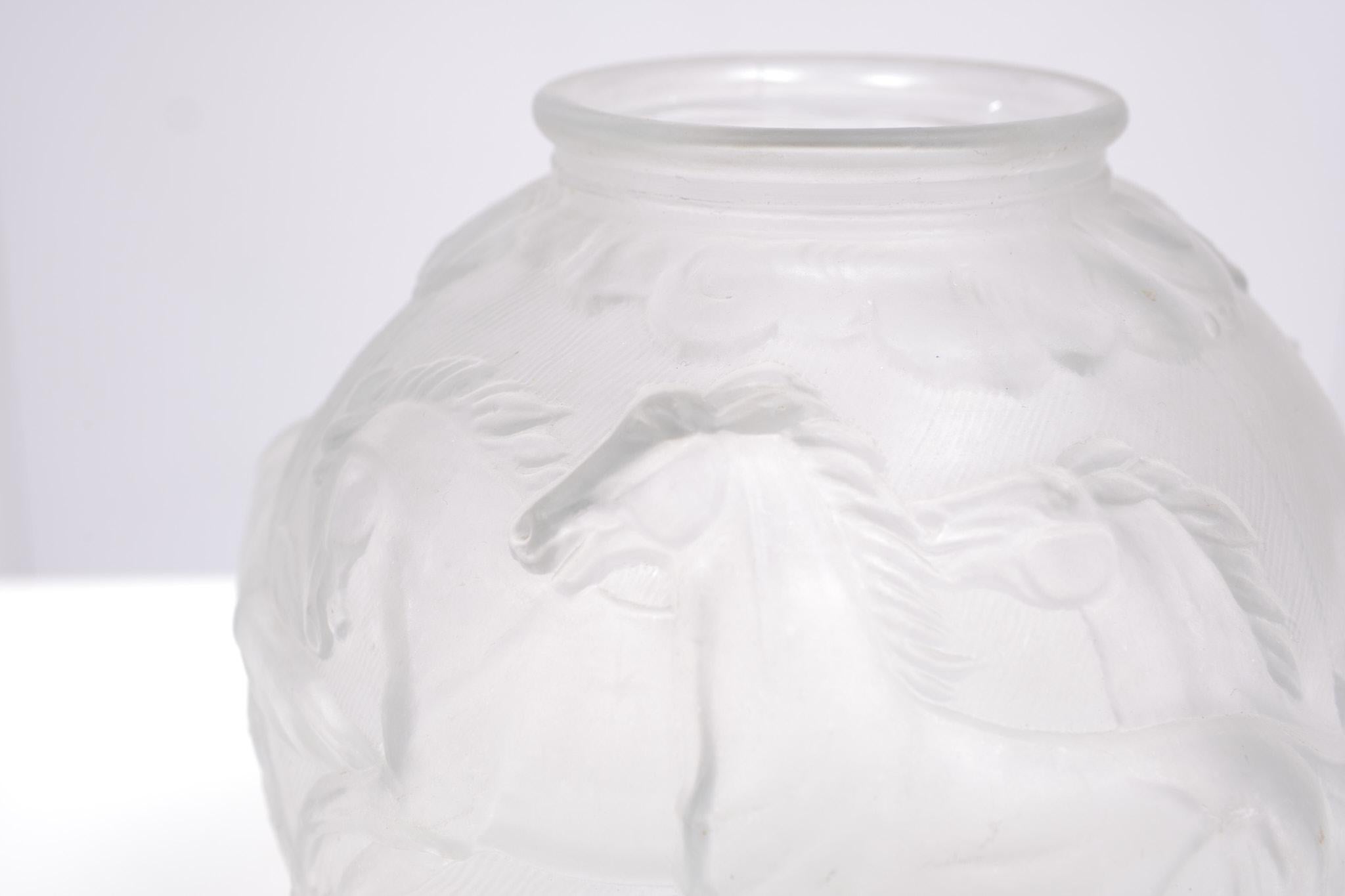 Czech Karl Zentner, Satined Art Deco Ball Vase For Sale