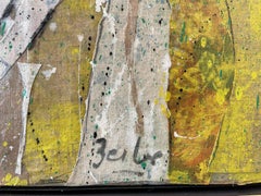 "Boy from Mansos, " Karl Zerbe, Green Figurative "Degenerate" Art Collage