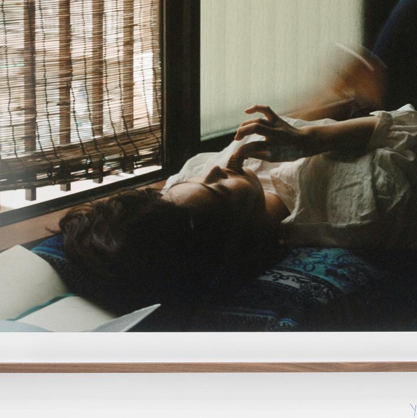 Yuri at Her Parent's Place - Gray Color Photograph by Karla Hiraldo Voleau 