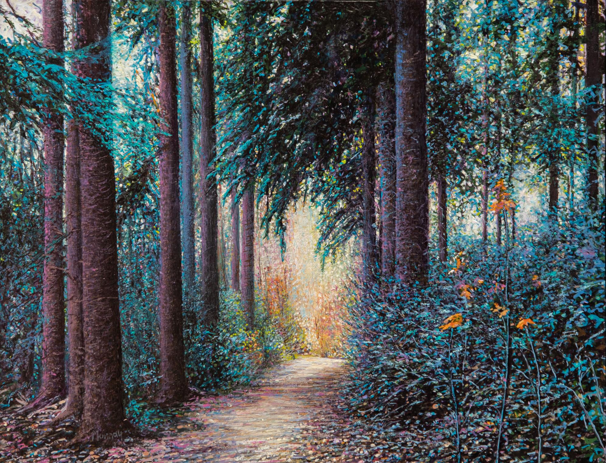 Emerald Forest - Realist Painting by Karla Murray