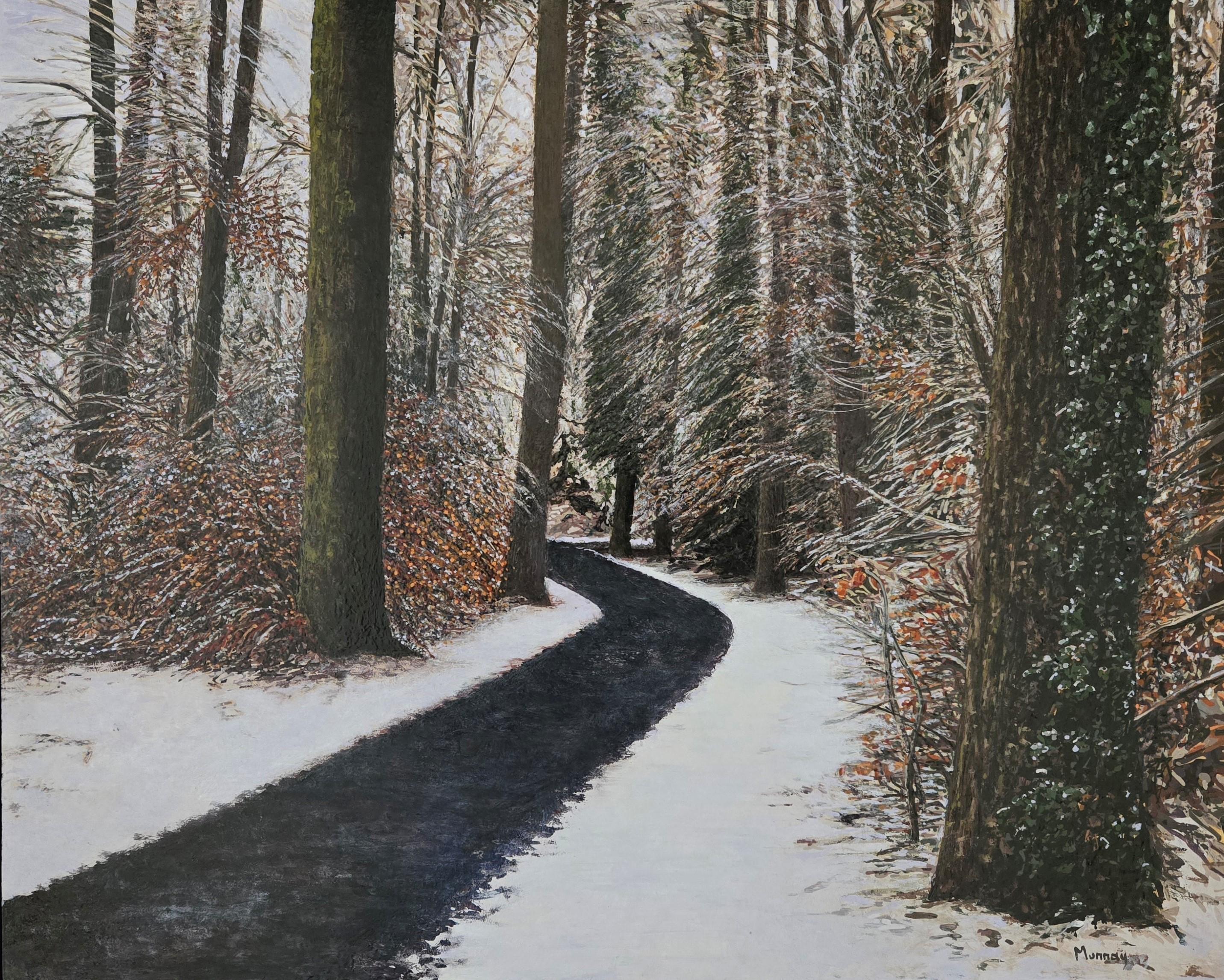 Fresh Snowfall - Impressionist Painting by Karla Murray