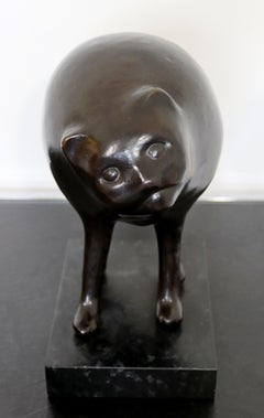 Karla Wyss Tye Untitled Kitten Bronze Table Sculpture