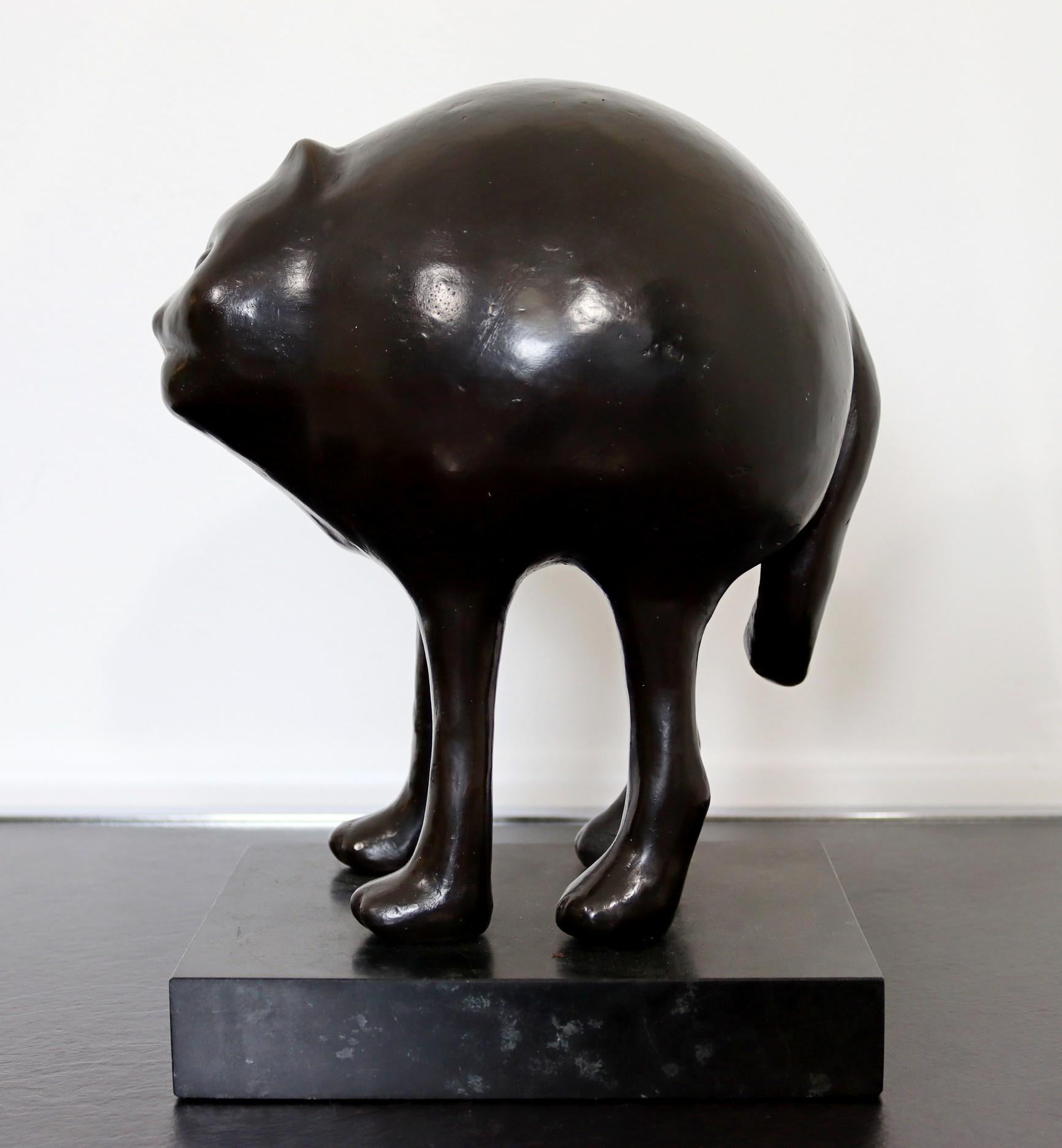 Contemporary Karla Wyss Tye Untitled Kitten Bronze Table Sculpture