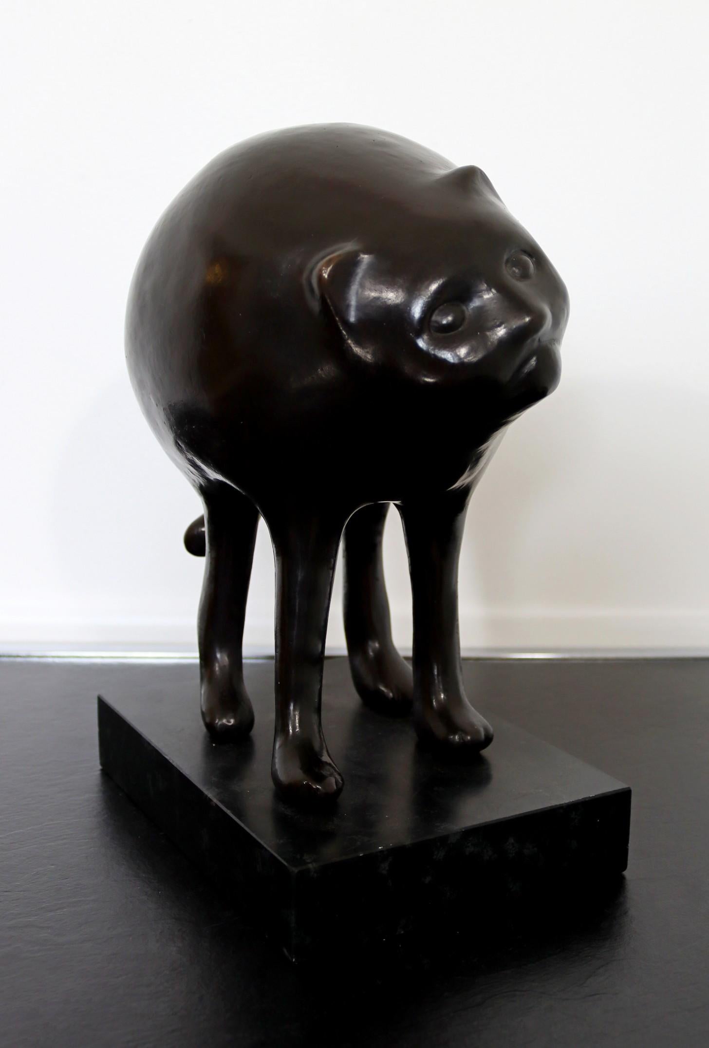 Karla Wyss Tye Untitled Kitten Bronze Table Sculpture 4
