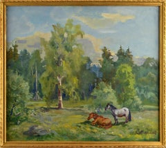 Kārlis Miesnieks(1887-1977). At the Forest Edge, oil/canvas, 60x69 cm