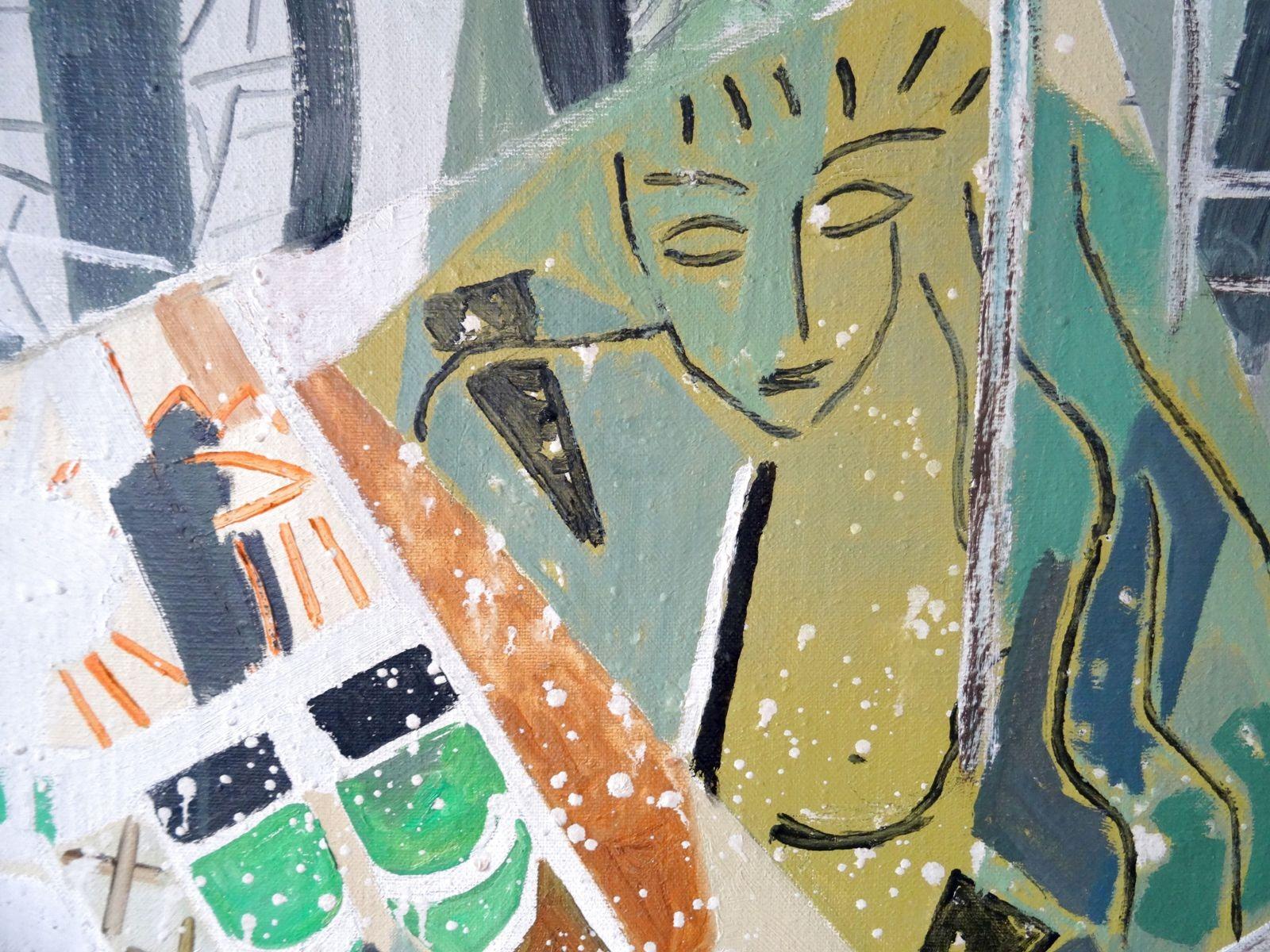 Fantasia. Olio su tela, 88x115 cm - Painting di Karlis Neilis