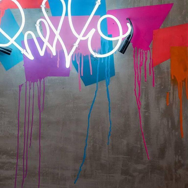 neon spray paint art
