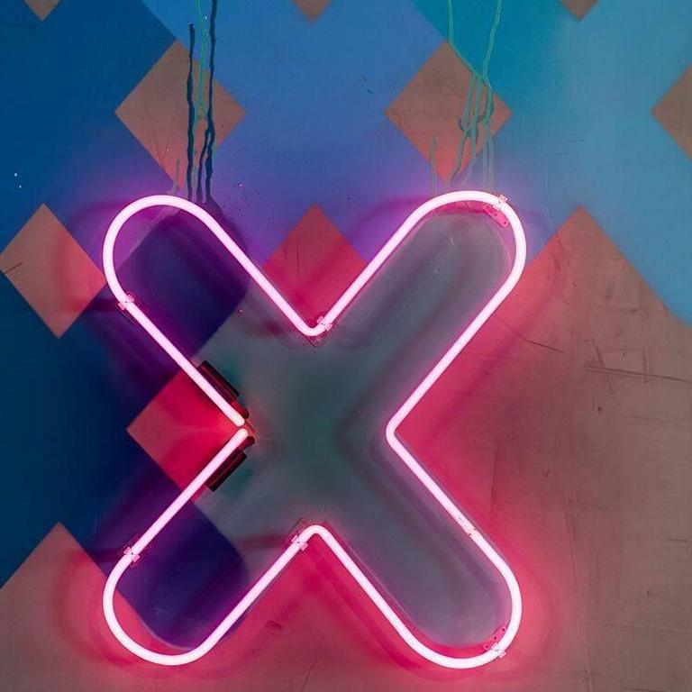 XXX - Original Graffiti Painting - Contemporary - Neon on Wood - Street Art Mixed Media Art by Karlos Marquez