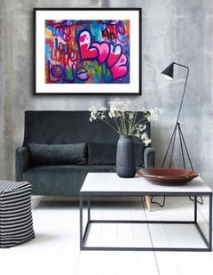 Big Love - Framed Limited Edition Print - Contemporary - Graffiti Inspired