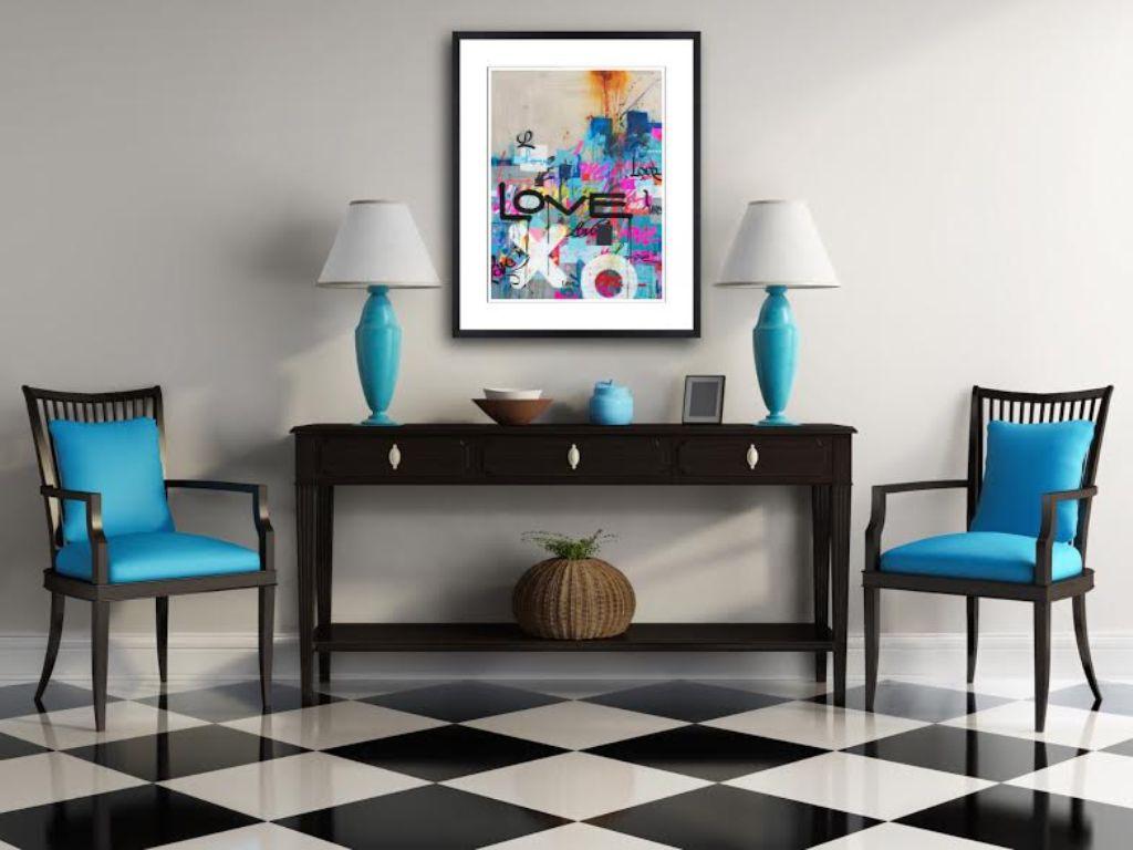 Concrete Love - Stampa in edizione limitata con cornice - Contemporaneo - Ispirato ai graffiti - Print di Karlos Marquez