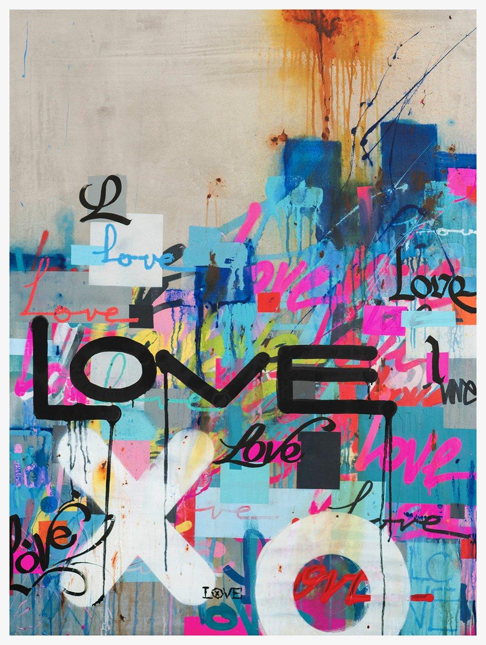 Concrete Love - Framed Limited Edition Print - Contemporary - Graffiti Inspired