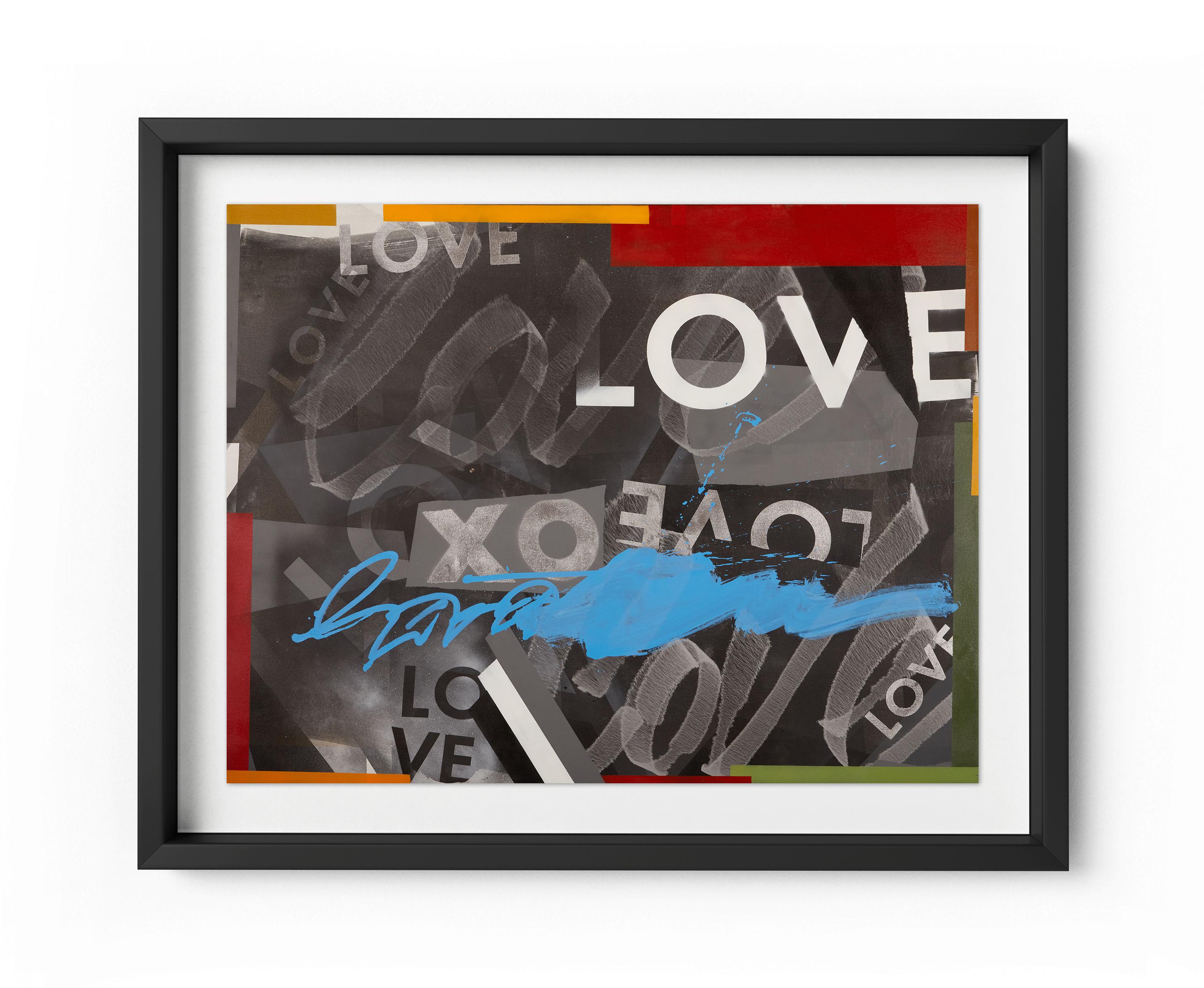 Get Love - Impresión enmarcada de edición limitada - Contemporáneo - Inspirado en graffiti