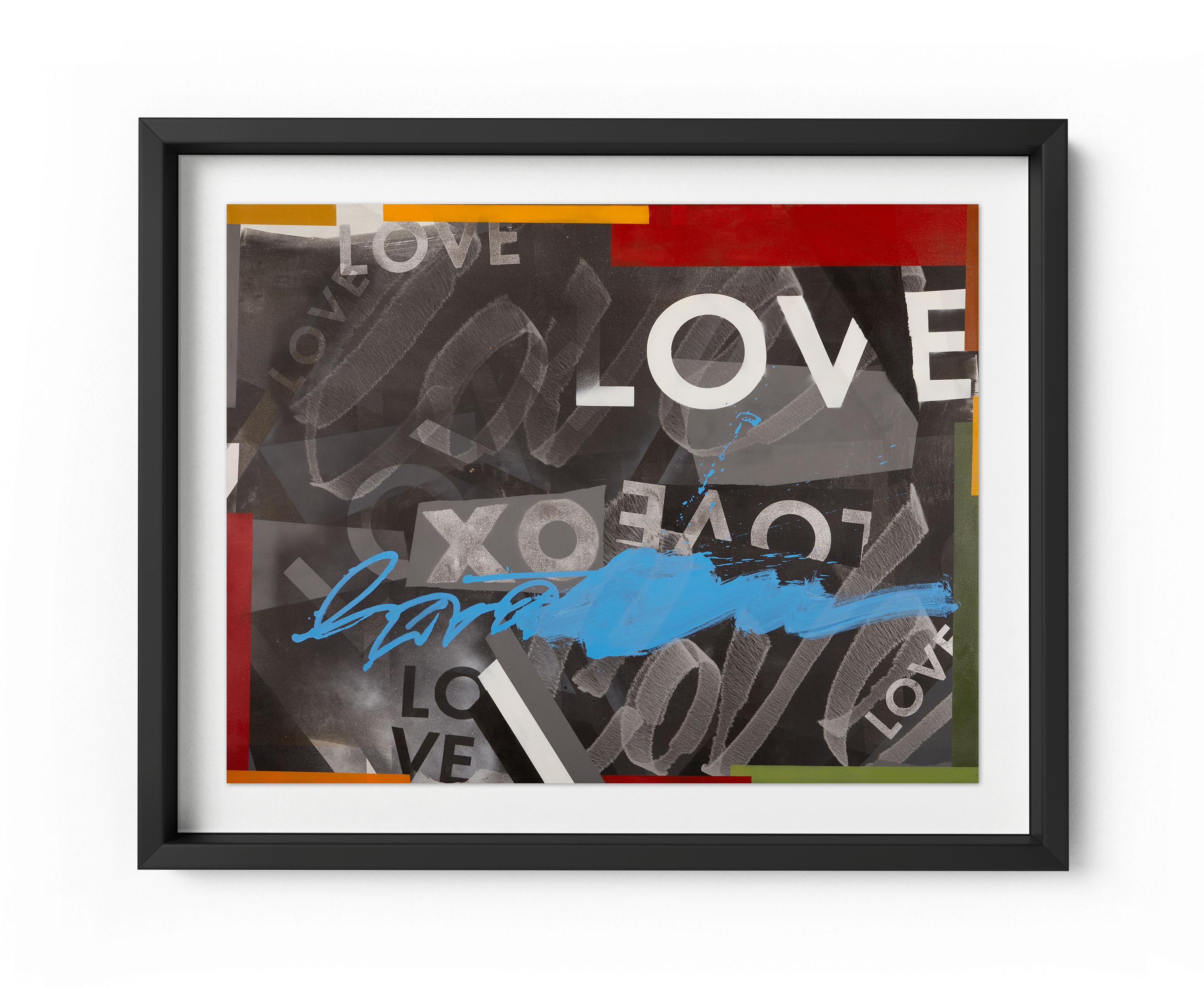 Karlos Marquez Abstract Print - Get Love - Framed Limited Edition Print - Contemporary - Graffiti Inspired